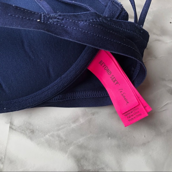 La Senza Beyond Sexy Blue Navy Racerback Push Up Bra - Picture 5 of 7